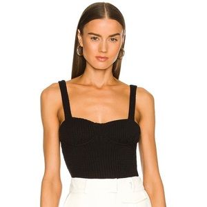 NWT Danielle Bernstein/ WeWoreWhat Black Cable Knit Corset